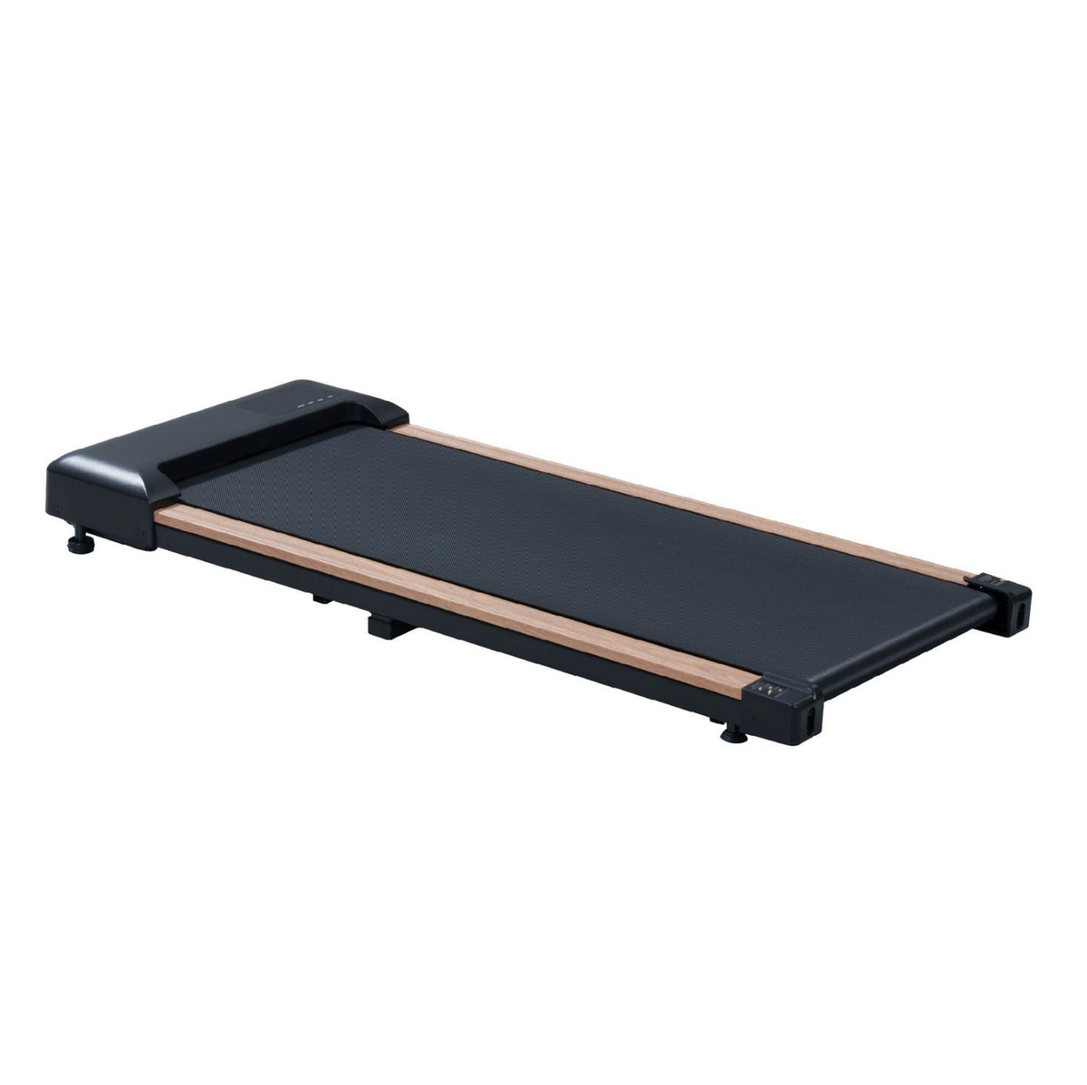 WalkFlow Go under-desk treadmill shown at a three-quarter angle on a white background